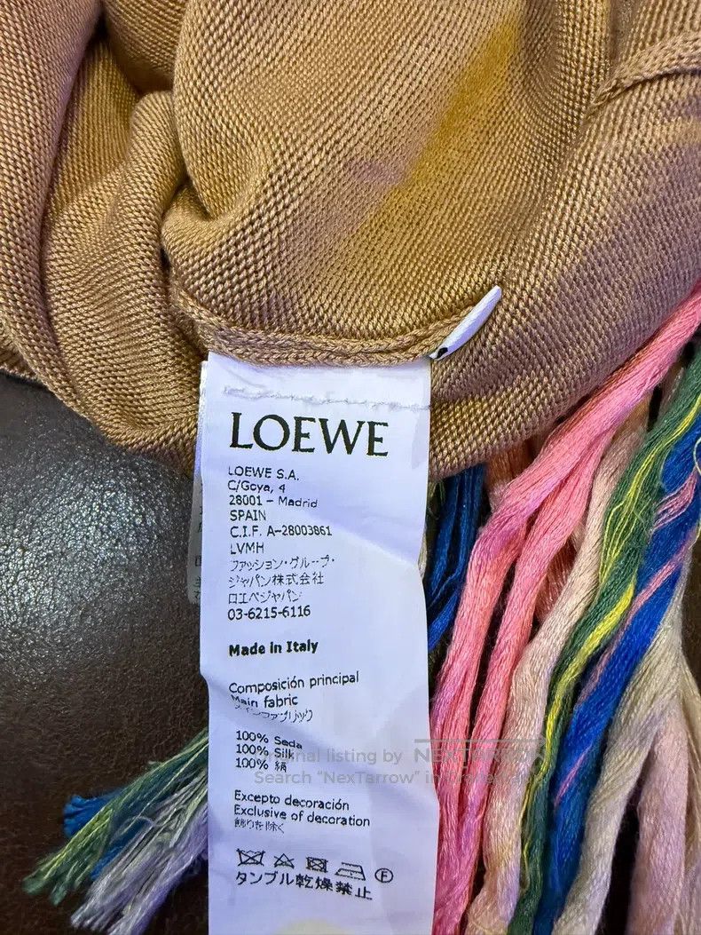 Loewe Loewe Fringe Sweater, 100% Mulberry Silk, Color-blocked St Size M / US 6-8 / IT 42-44 - 3 Thumbnail