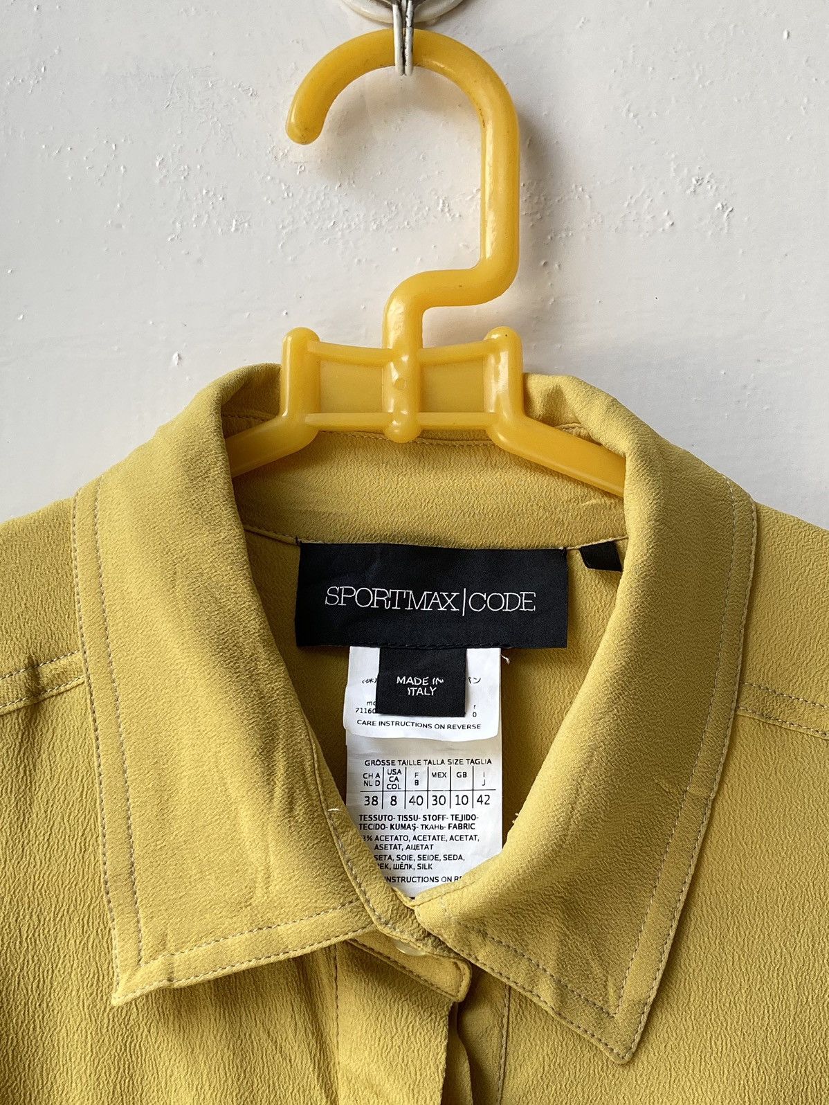 Max Mara × Sportmax SPORTMAX CODE Yellow Shirt Size S / US 4 / IT 40 - 16 Thumbnail