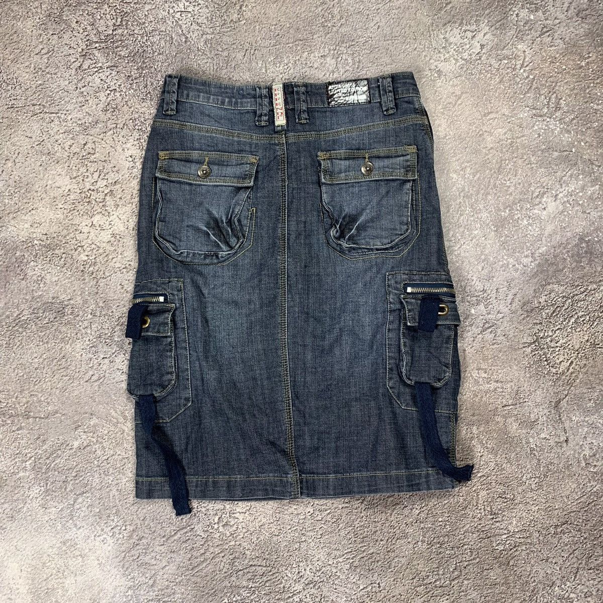 Vintage Y2K Cargo Mini Skirt Distressed Streetwear Grunge Relaxed 26 Size 26" / US 2 / IT 38 - 5 Thumbnail