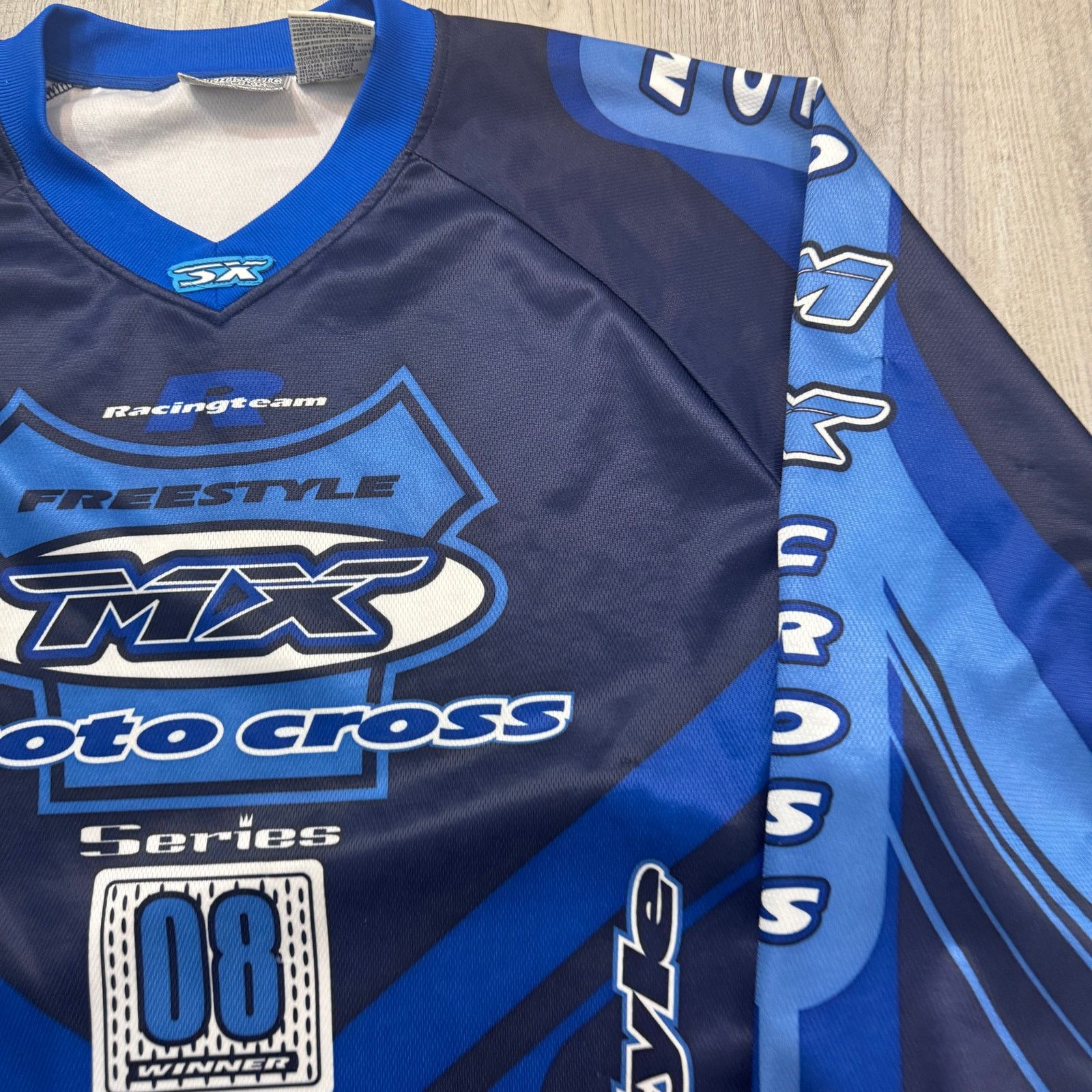 Vintage Vintage MX Motocross Racing Shirt Men's Extra Large XL Blue Size US XL / EU 56 / 4 - 3 Thumbnail