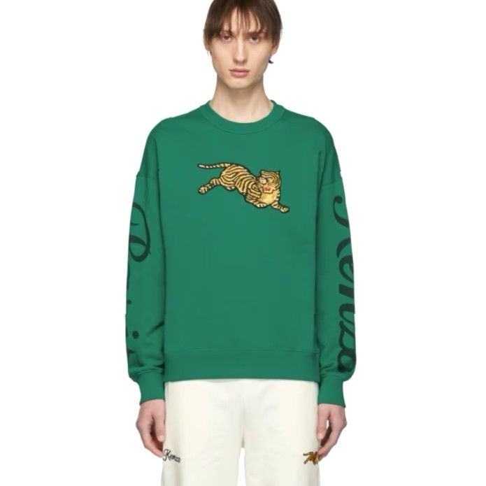 Kenzo KENZO Sweatshirt Embroidered Tiger Retro Y2K Green M Men Size US M / EU 48-50 / 2 - 3 Thumbnail