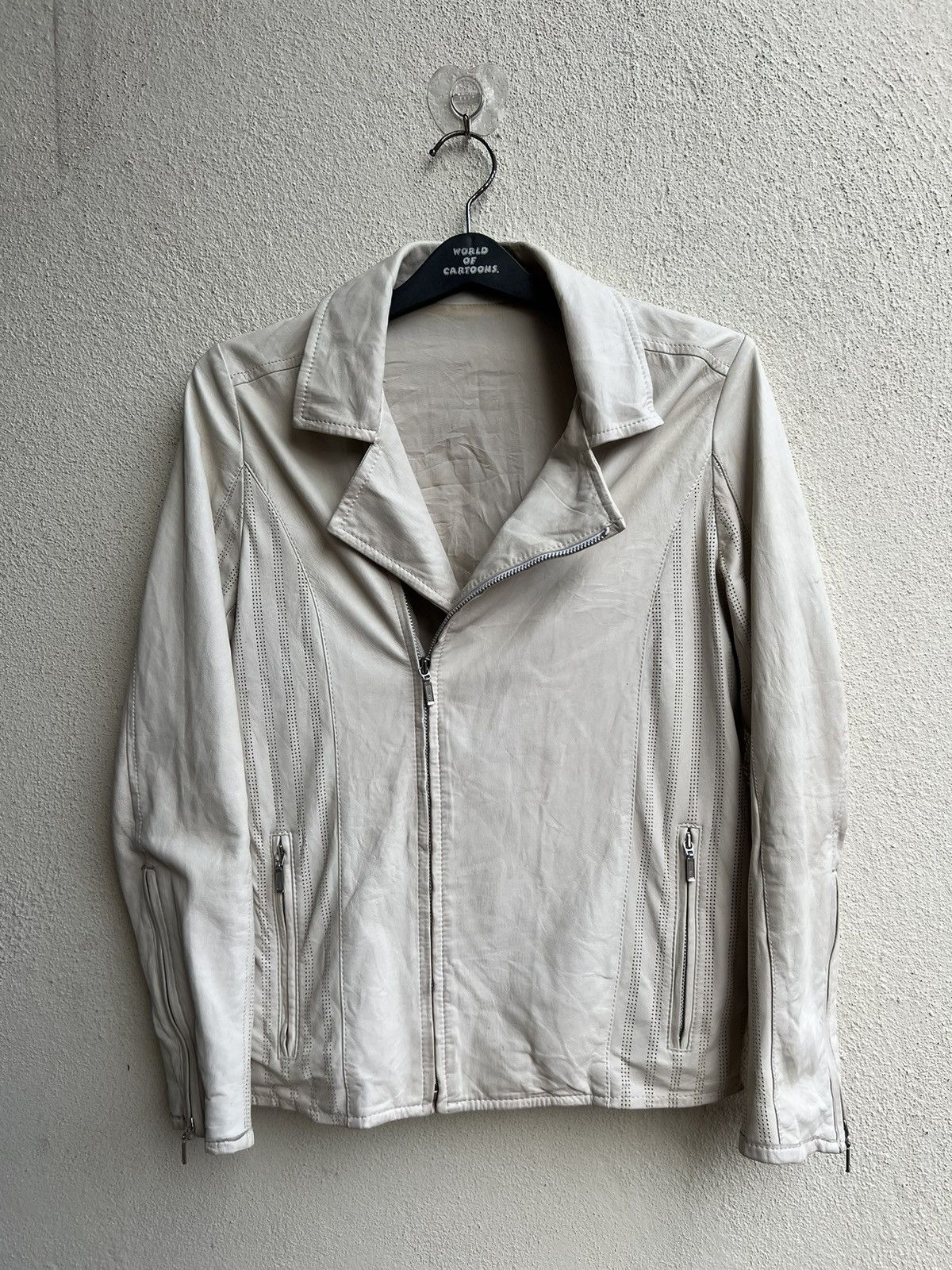 ABAHOUSE Abahouse Japan Patina White Sheep Napa Leather Jacket Size US S / EU 44-46 / 1 - 6 Thumbnail