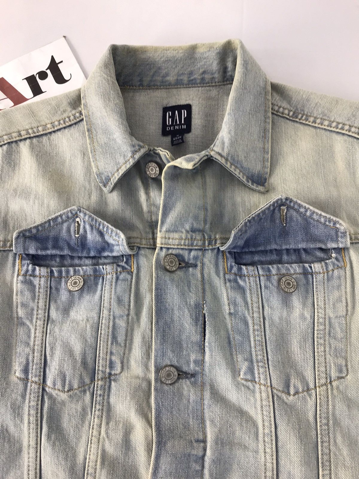 Gap × Vintage Vintage Gap Est1969 Denim Jacket Faded Colour Jeans Size US L / EU 52-54 / 3 - 5 Thumbnail