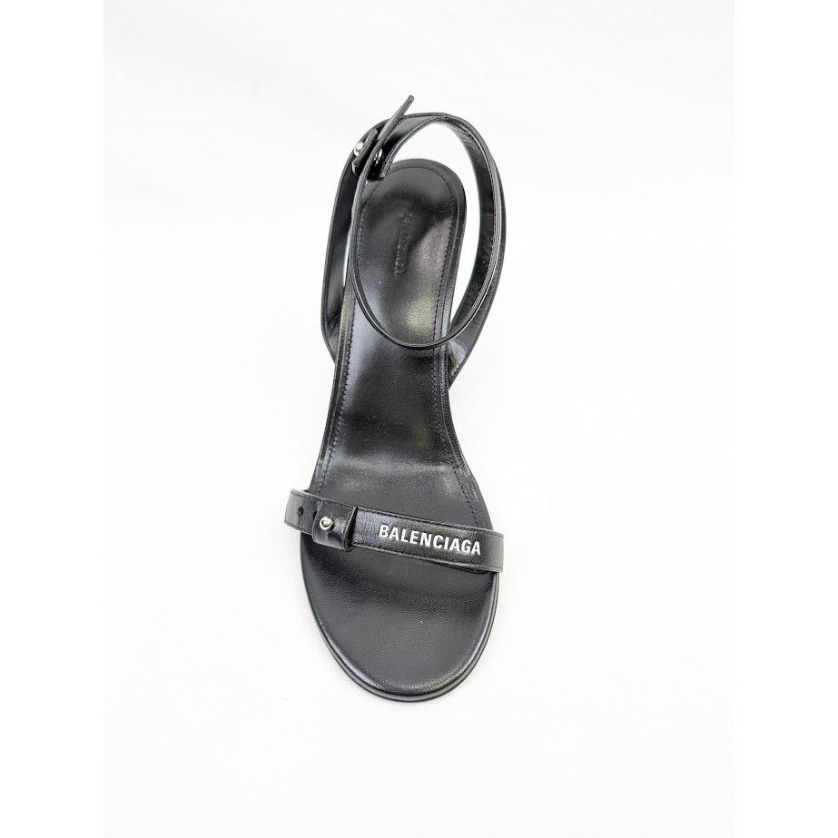Balenciaga o1rshd1 Afterhour Logo 90 Sandals in Black/White Size US 8 / IT 38 - 5 Thumbnail