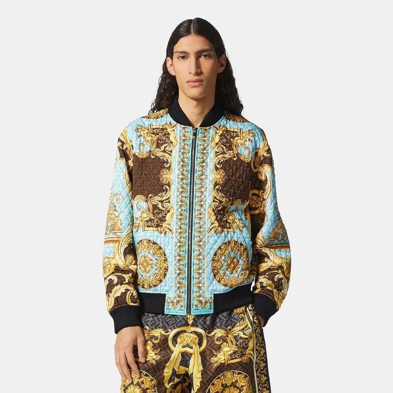 Versace Versace Diamond-shaped cotton jacket Size US L / EU 52-54 / 3 - 9 Thumbnail