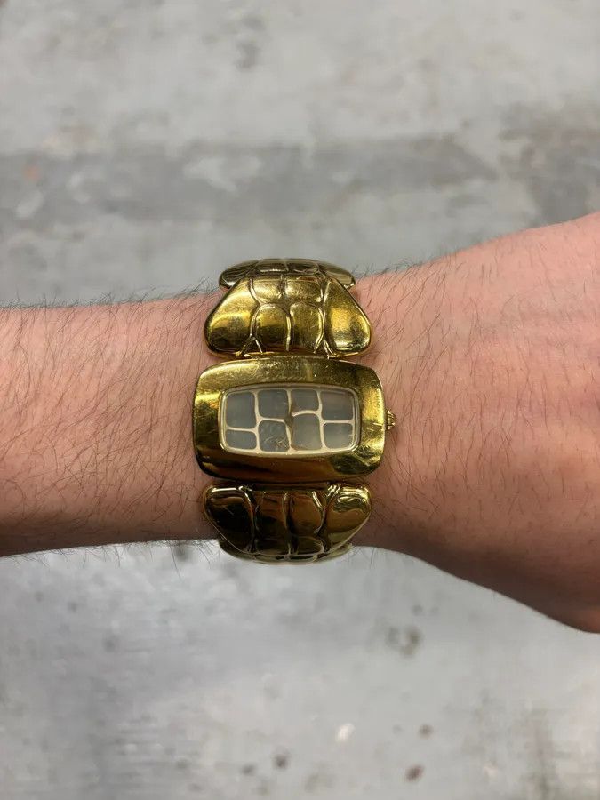 Roberto Cavalli 2000s Roberto Cavalli Gold Chunky Link Snake Watch Size ONE SIZE - 3 Thumbnail