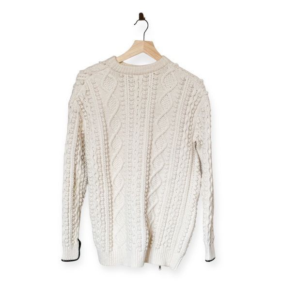 3.1 Phillip Lim 3.1 Phillip Lim cotton blend cable knit side zip sweater, Si Size XS / US 0-2 / IT 36-38 - 3 Thumbnail