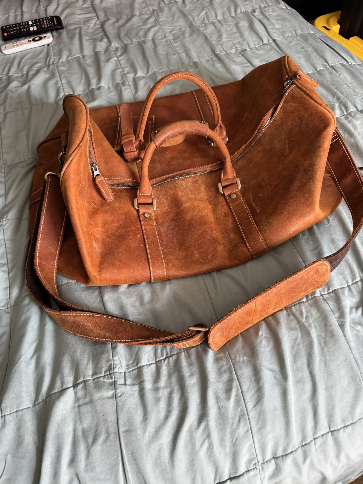 Handmade Authentic leather gym bag Size ONE SIZE - 11 Thumbnail