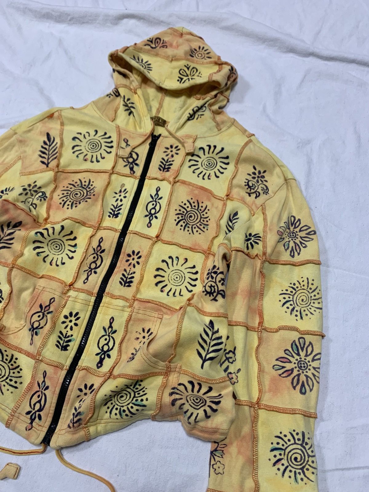 Japanese Brand × Vintage CROPPED VINTAGE Y2K FADED ZIP HOODIE JAPANESE DIESEL STYLE Size US XL / EU 56 / 4 - 4 Thumbnail