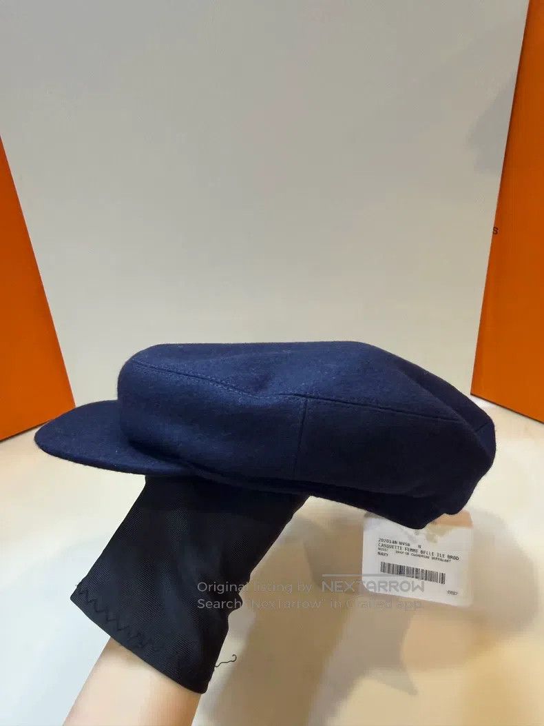 Hermes Hermes size 58 Dark Blue Cashmere Beret Newsboy Hat Size ONE SIZE - 2 Thumbnail