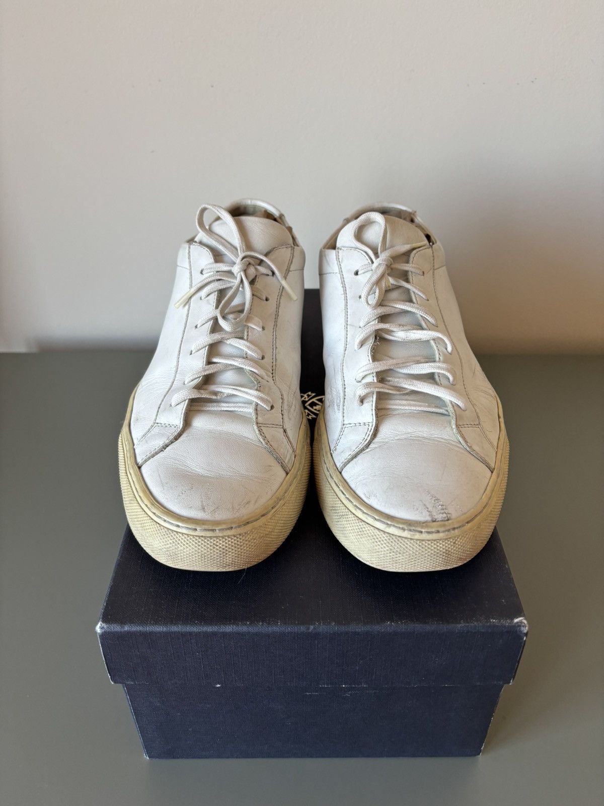 Common Projects Common Projects Achilles in White Leather Size US 11 / EU 44 - 4 Thumbnail