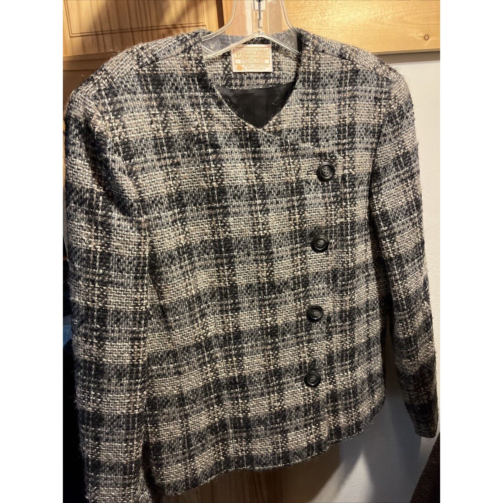 Pendleton Pendleton VTG Womens Size 8 Gray Coat Wool LS 4 Button Tweed Size M / US 6-8 / IT 42-44 - 10 Thumbnail