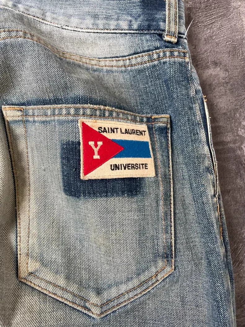 Saint Laurent Paris Saint Laurent Paris Light blue water-washed destroyed back Size US 28 / EU 44 - 9 Thumbnail