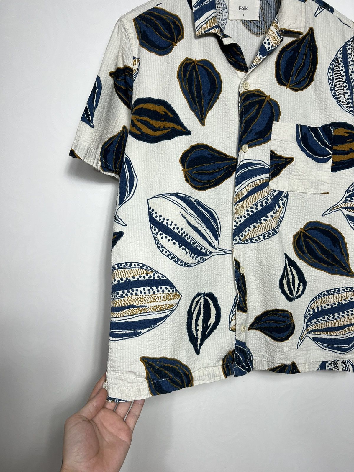 Folk Folk Flower Print Ribbed Hawaii Shirt Size US M / EU 48-50 / 2 - 2 Thumbnail