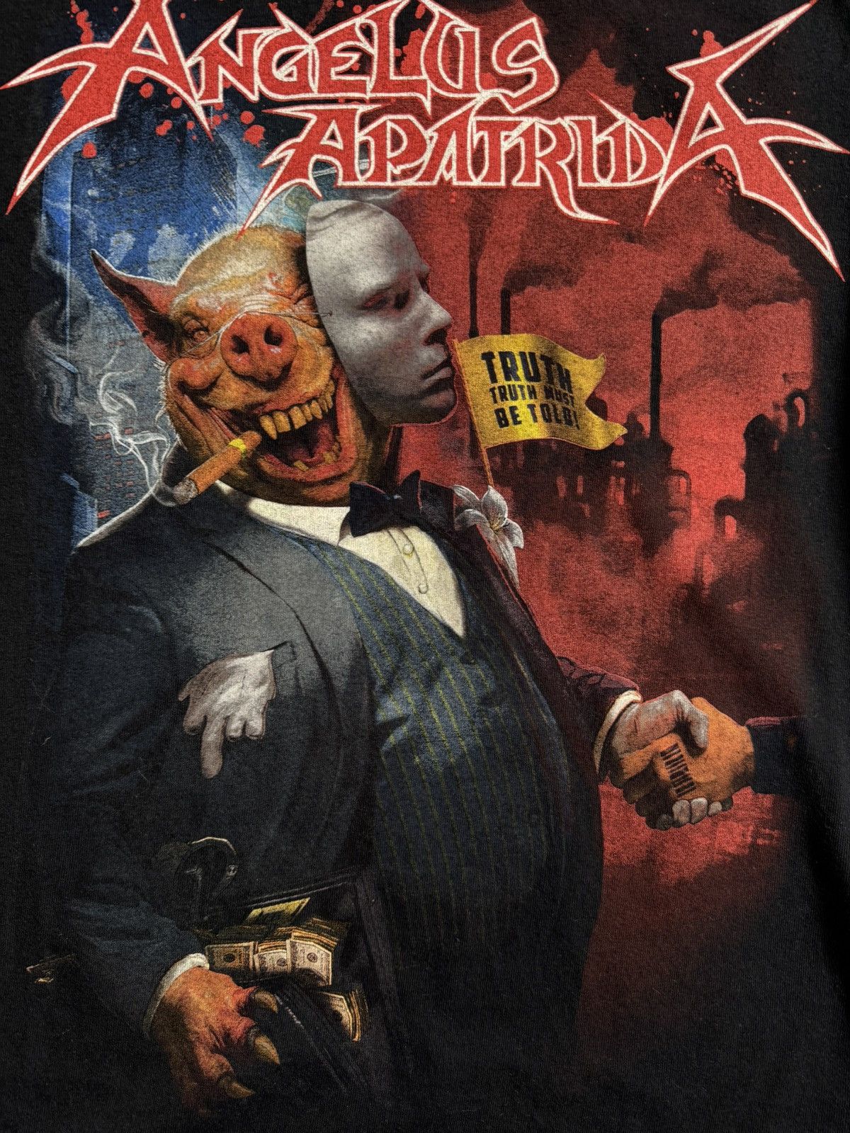 Vintage Angelus apatrida rock tee big logo tour Size US M / EU 48-50 / 2 - 3 Thumbnail