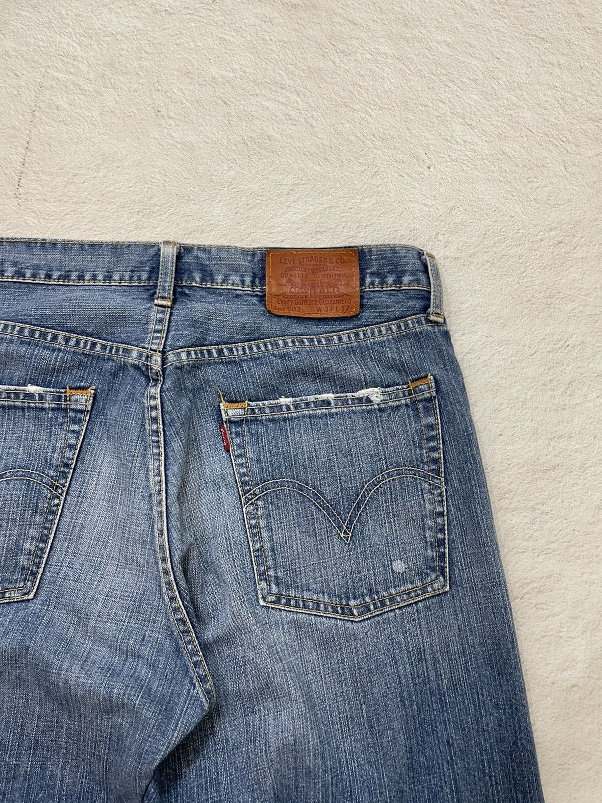 Kapital 2000s Japan Jorts Distressed Denim Ripped Jeans Ifsix LGB Size US 34 / EU 50 - 7 Thumbnail