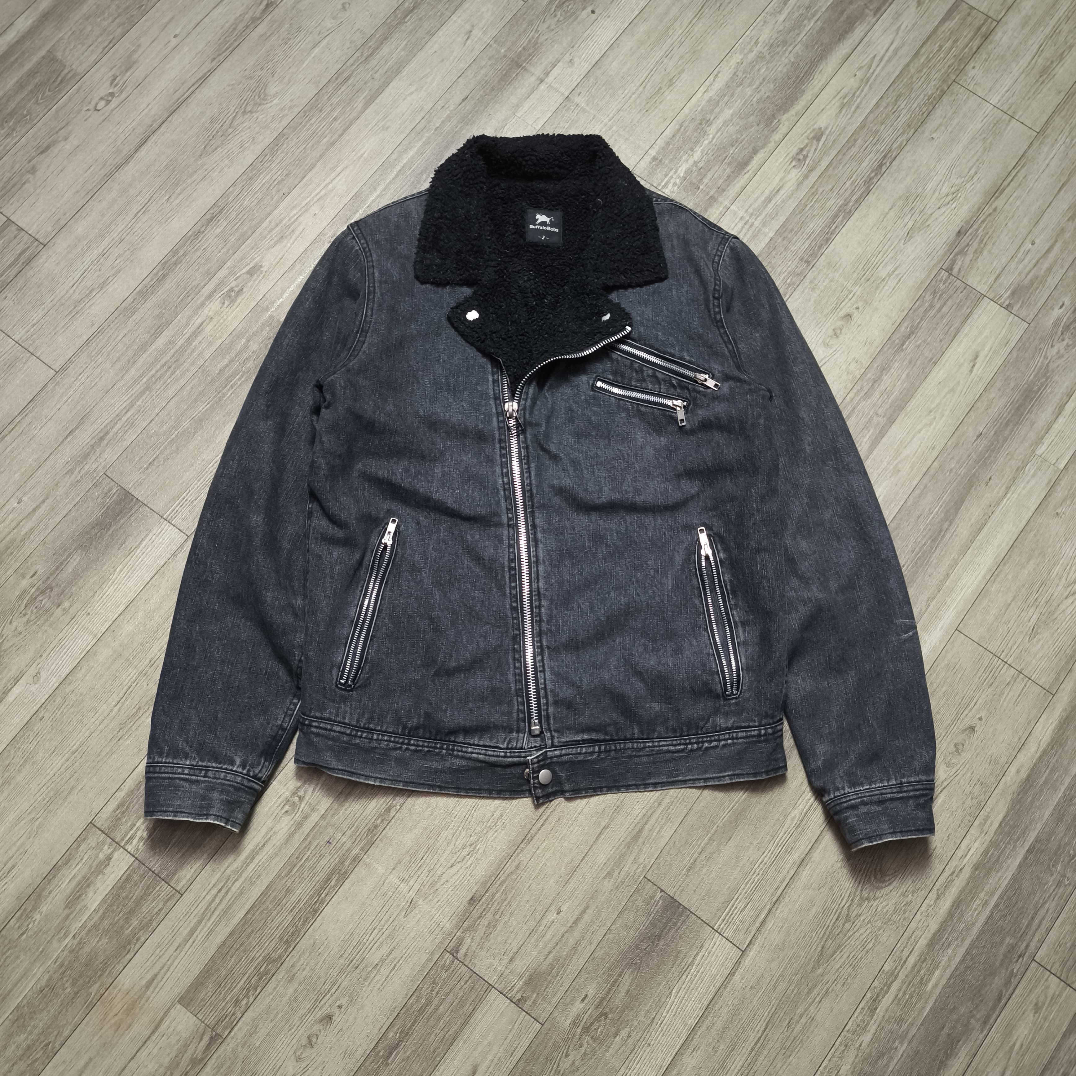 14th Addiction Buffalo Bobs Denim Sherpa Bikers Jacket midas Size US M / EU 48-50 / 2 - 1 Thumbnail