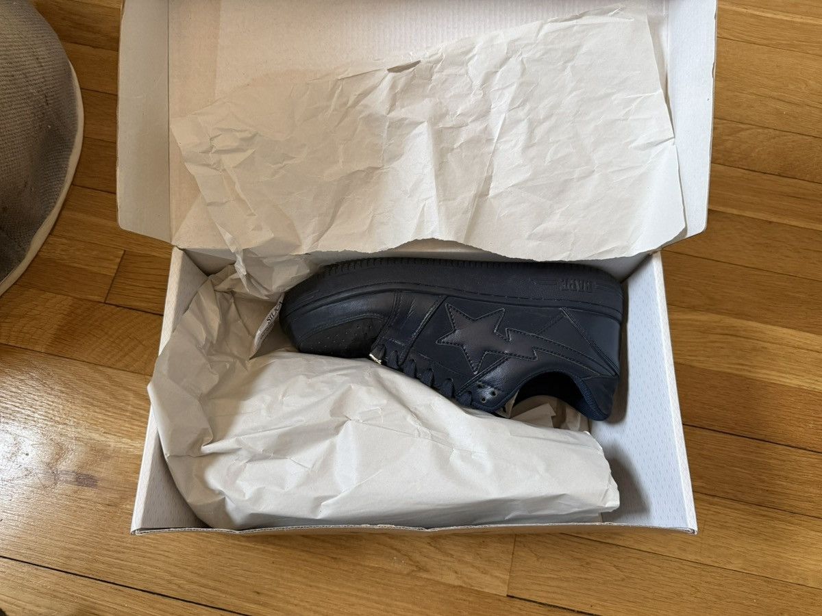 Bape Bape Navy Blue 2008 Leather Bapestas Foot Soldier US9.5 Size US 9.5 / EU 42-43 - 13 Thumbnail
