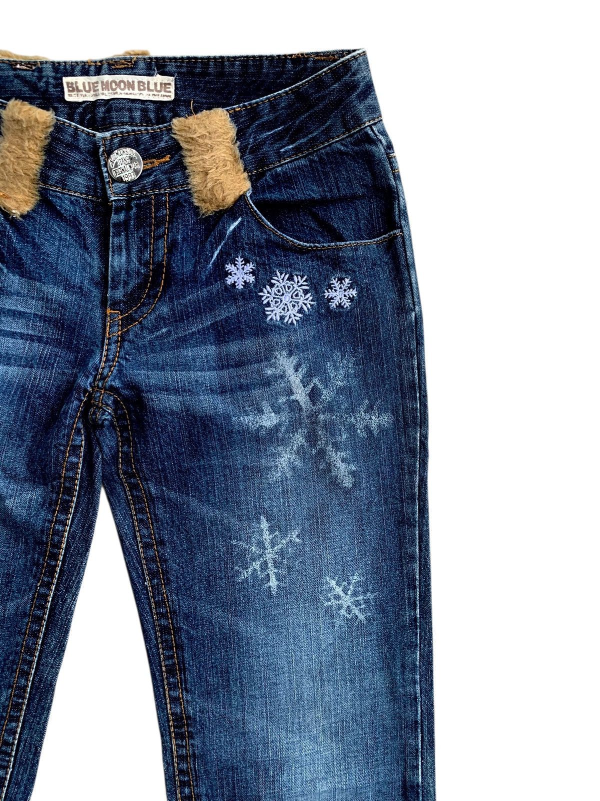 If Six Was Nine × Japanese Brand × Vintage Vintage Y2k Blue Moon Blue Hairy Jeans Japanese Style 🇯🇵 Size 30" / US 8 / IT 44 - 3 Thumbnail