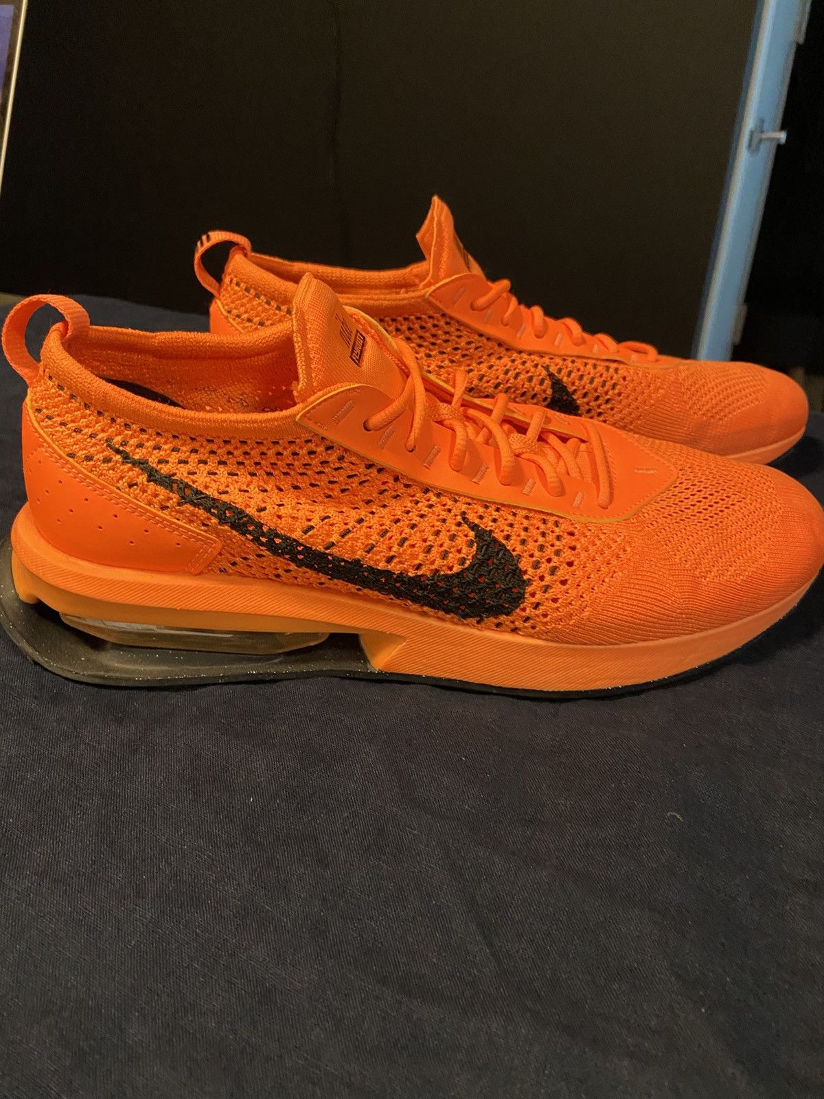 Nike Air Max Flyknit Racer Next Nature Orange/Black Size US 10.5 / EU 43-44 - 4 Thumbnail