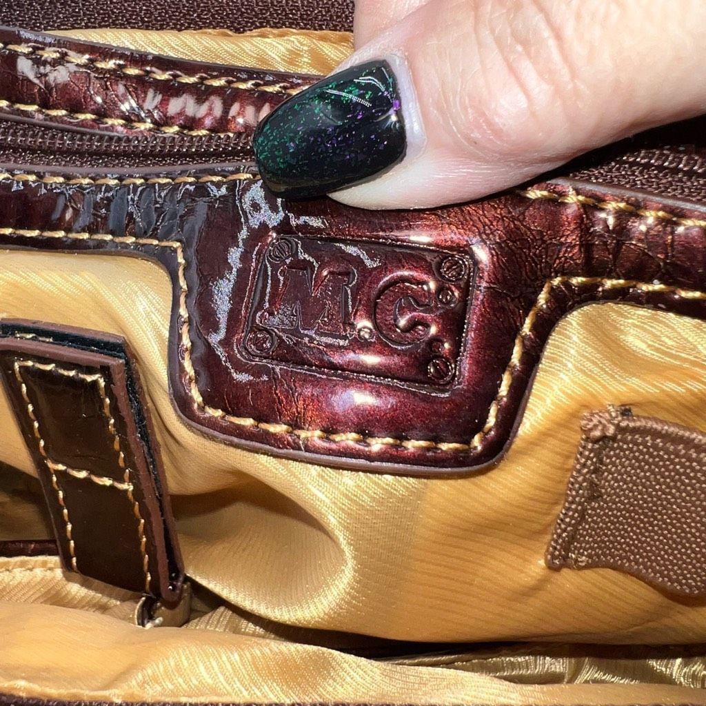 Other Madi Claire Vintage Faux Reptile Embossed Two Way Bag with Marigold interior Size ONE SIZE - 12 Thumbnail