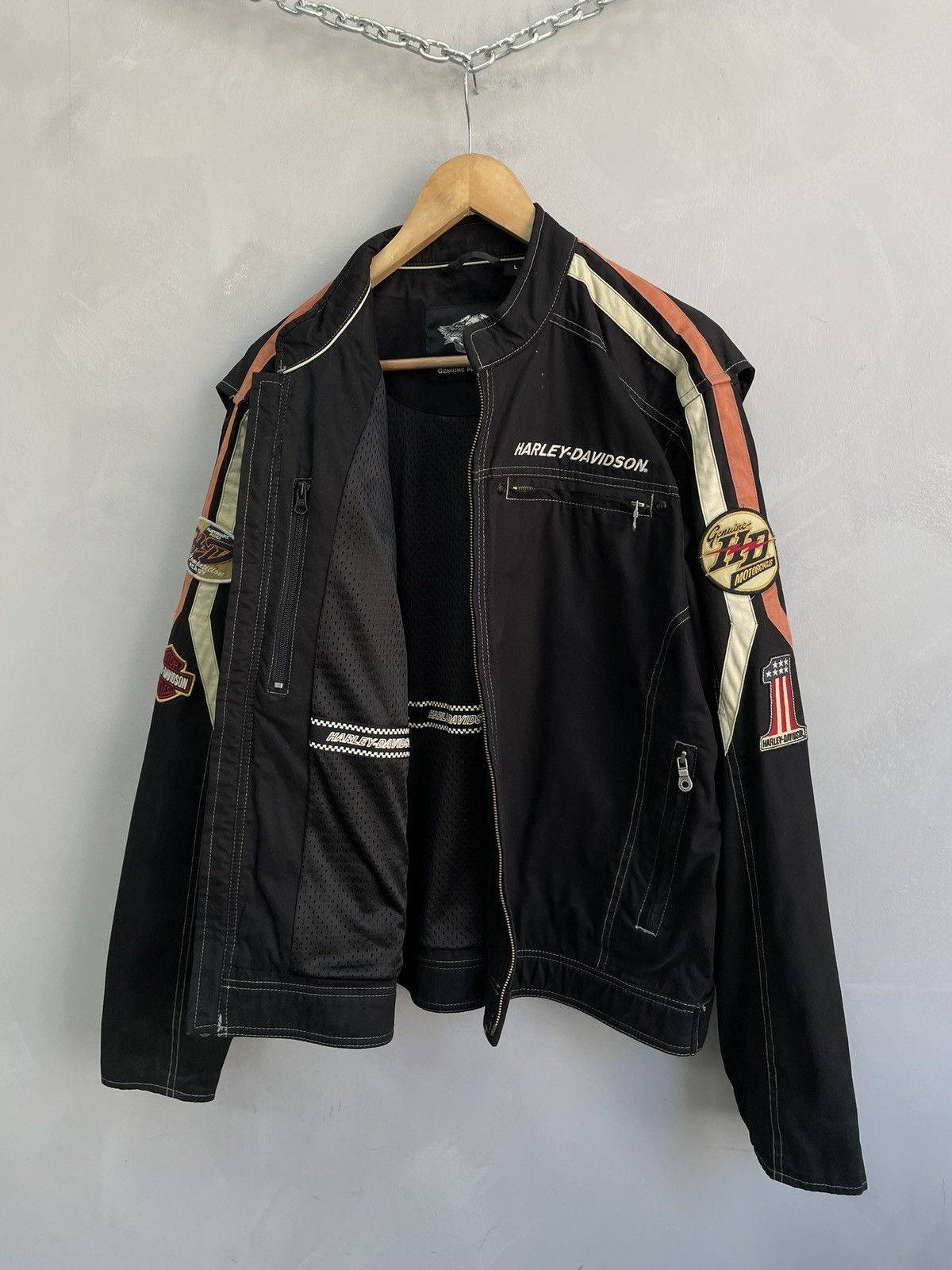 Racing moto harley davidson jacket y2k hype