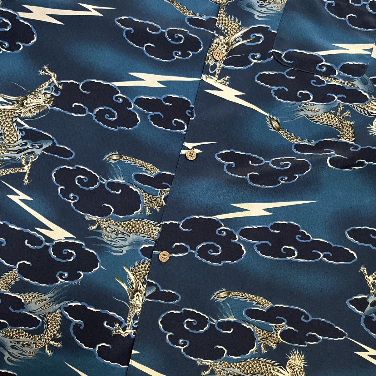 Sun Surf Vintage Dragon Japanese Theme Open Collar Hawaiian Shirt Size US XXL / EU 58 / 5 - 6 Thumbnail