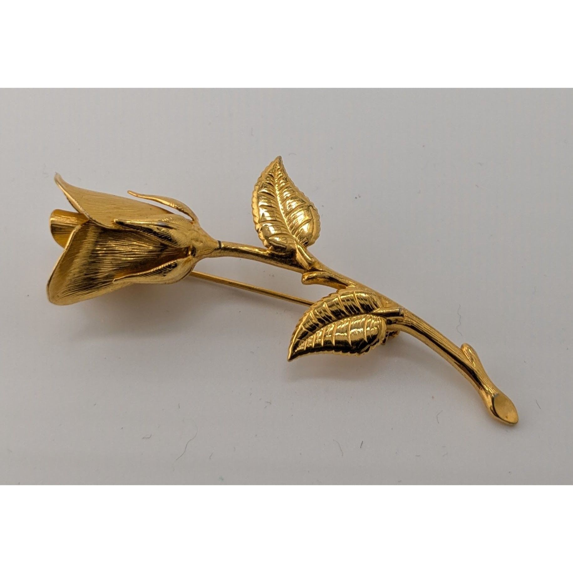 Other Vintage Gold-Tone Rosebud Brooch Size ONE SIZE - 5 Thumbnail