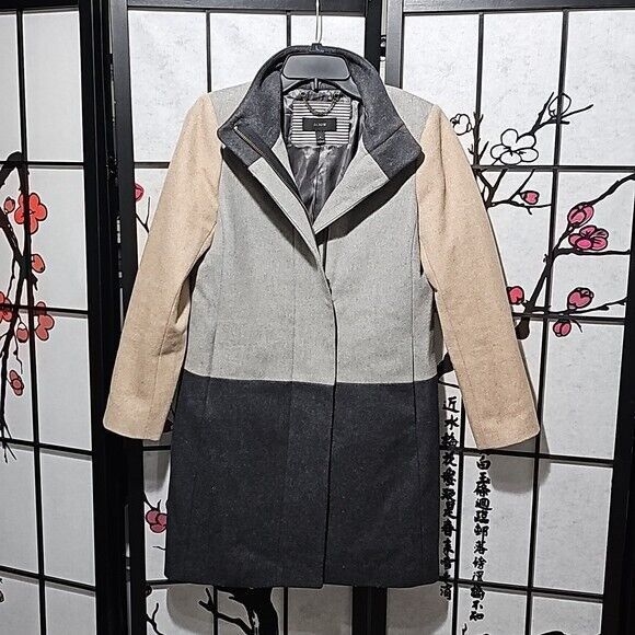 J.Crew J. Crew Colorblock Funnel Neck Coat Wool Jacket Size 4 Size S / US 4 / IT 40 - 5 Thumbnail