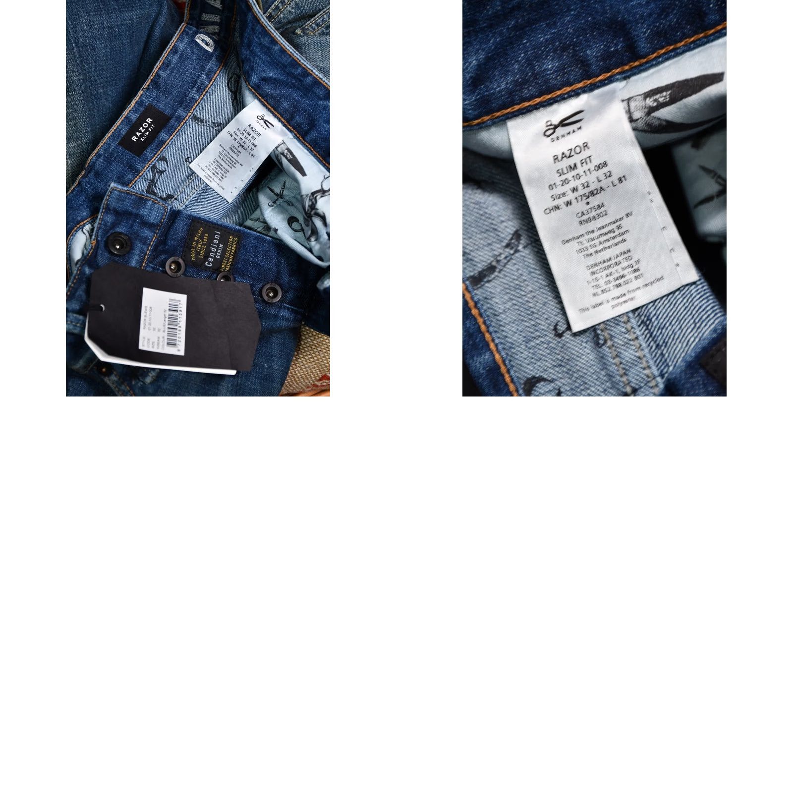 DENHAM Denham Razor Candiani Italian Selvedge Slim Fit Distresses Denim Jeans W32 L32 - Raw-Tag Size US 32 / EU 48 - 9 Thumbnail