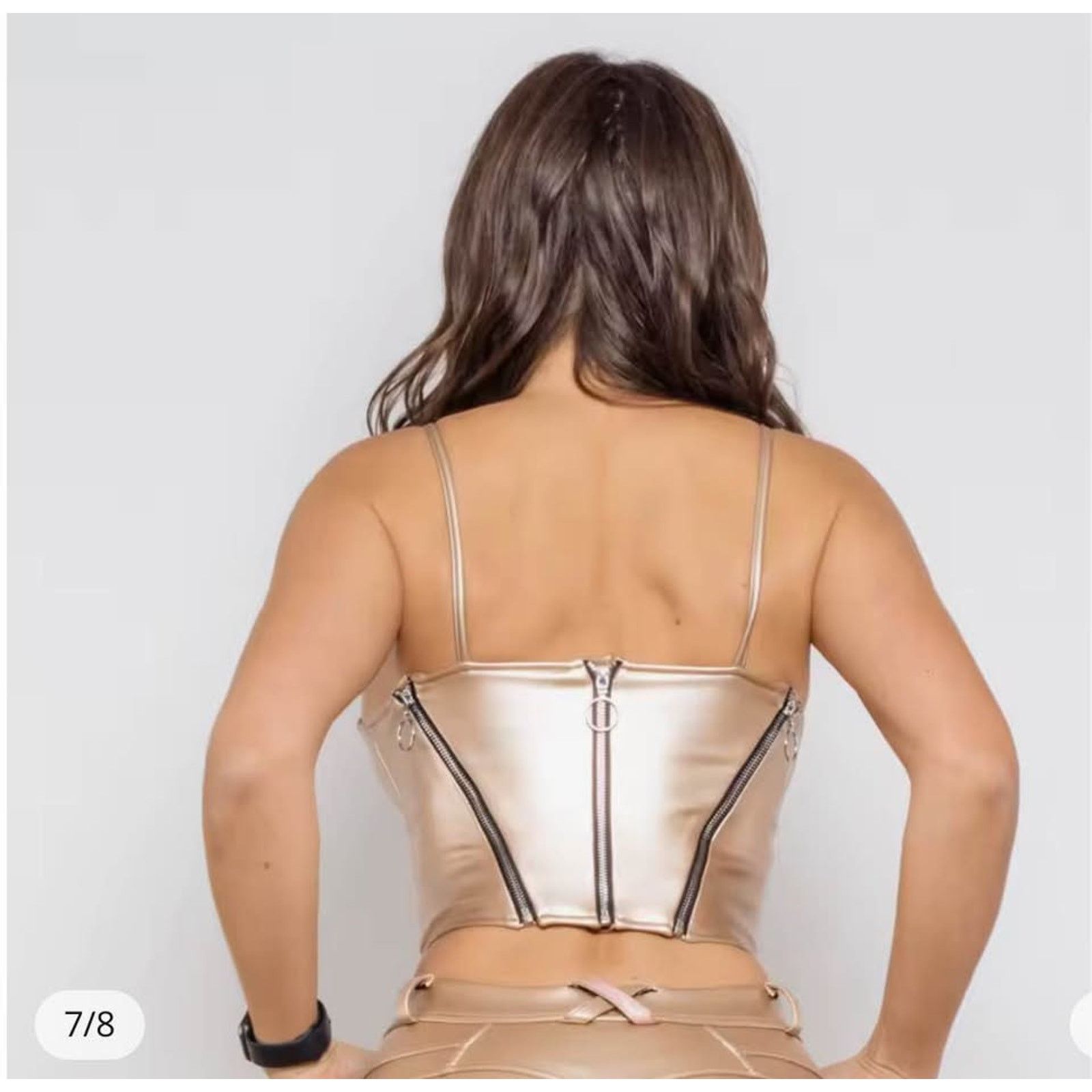Other Gold faux leather top size S Size S / US 4 / IT 40 - 6 Thumbnail