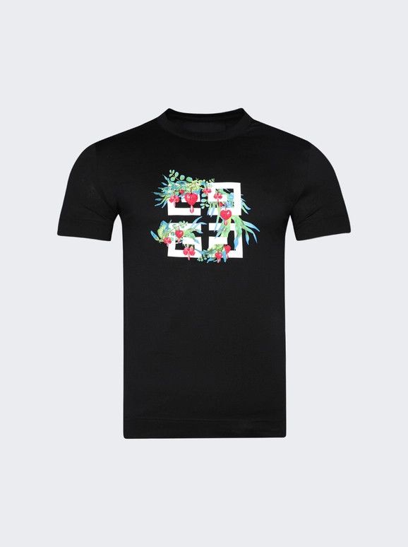 Givenchy o1mle0326 Slim Fit Logo Tee Shirt in Black Size US XXL / EU 58 / 5 - 1 Thumbnail