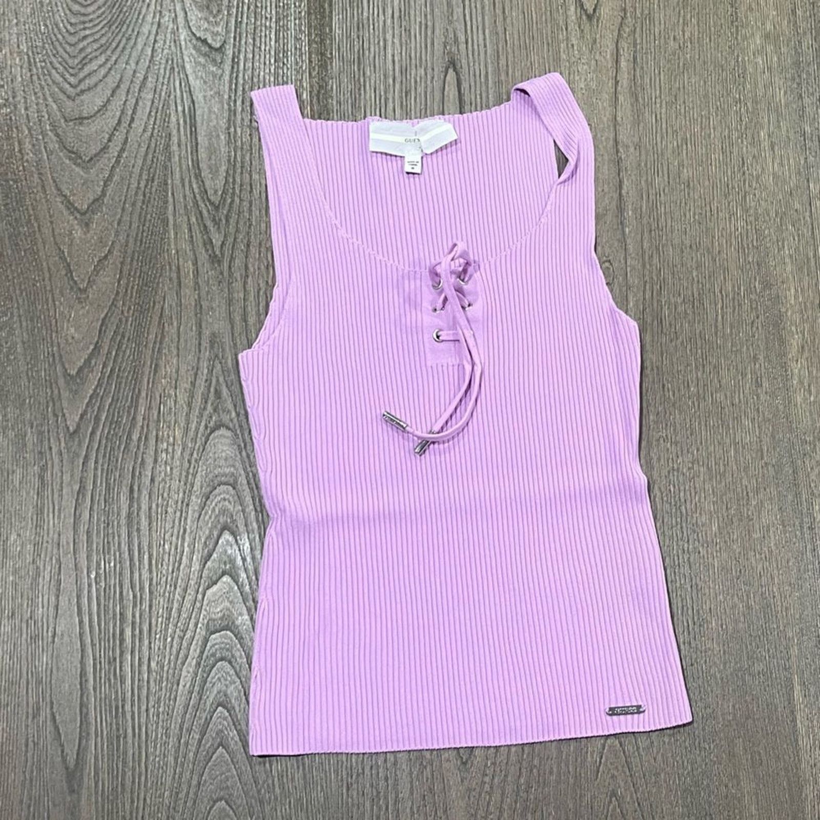 Guess NWOT Guess Lavender Purple Ribbed Knit Tank Top SIze M Size M / US 6-8 / IT 42-44 - 1 Thumbnail