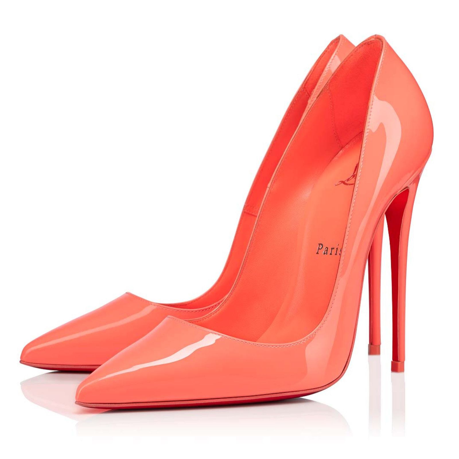 So Kate 120 Drag Orange Patent Leather Pointed Heel Pump 40