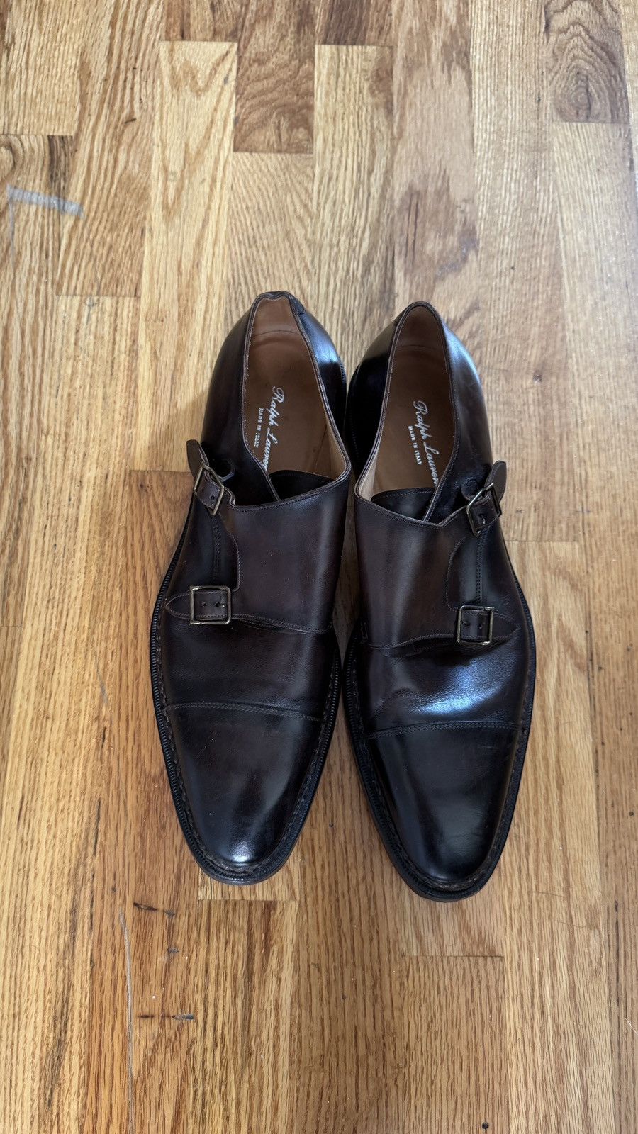 Ralph Lauren Purple Label Ralph Lauren Purple Label Double Monk Leather Shoes 11.5 Size US 11.5 / EU 44-45 - 2 Thumbnail