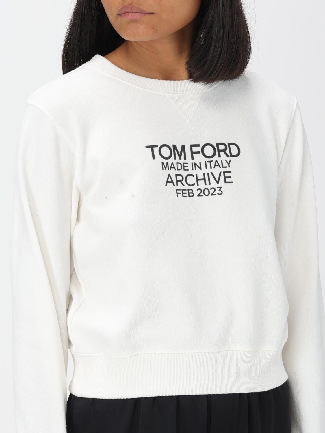 Tom Ford o1y0226 Crewneck Sweatshirt in White Size S / US 4 / IT 40 - 4 Thumbnail