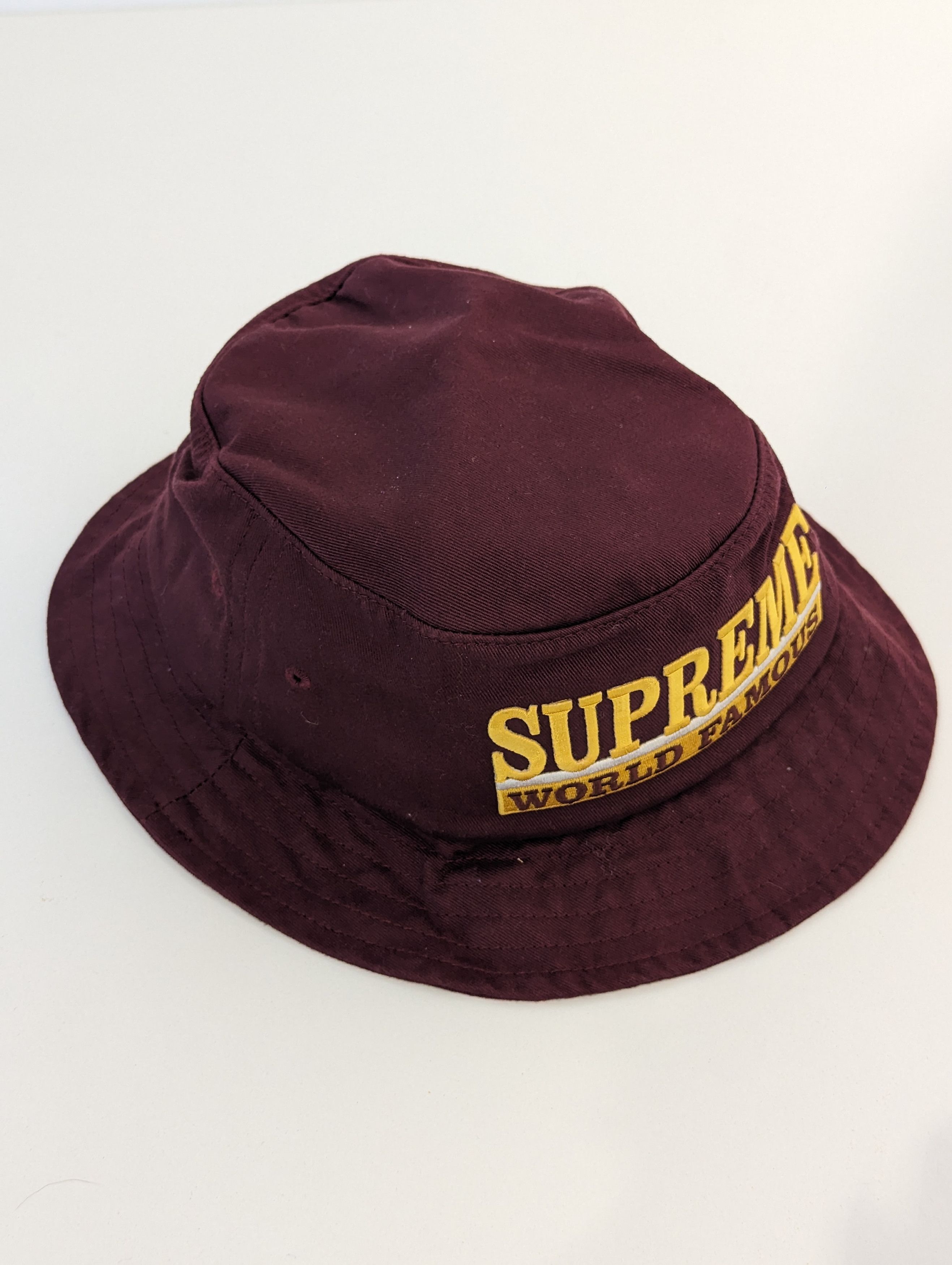 Supreme Supreme x World Famous University Crusher Bucket Hat Size ONE SIZE - 3 Thumbnail