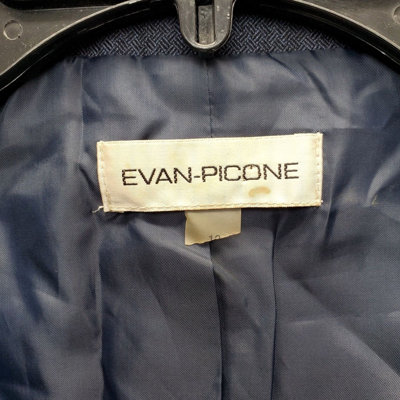 Evan Picone Evan-Picone Blazer Jacket Women 12 Blue Lined Notch Lapel Single Breasted Formal Shirt Women Size 12 Blue Blazer Size XL / US 12-14 / IT 48-50 - 7 Thumbnail