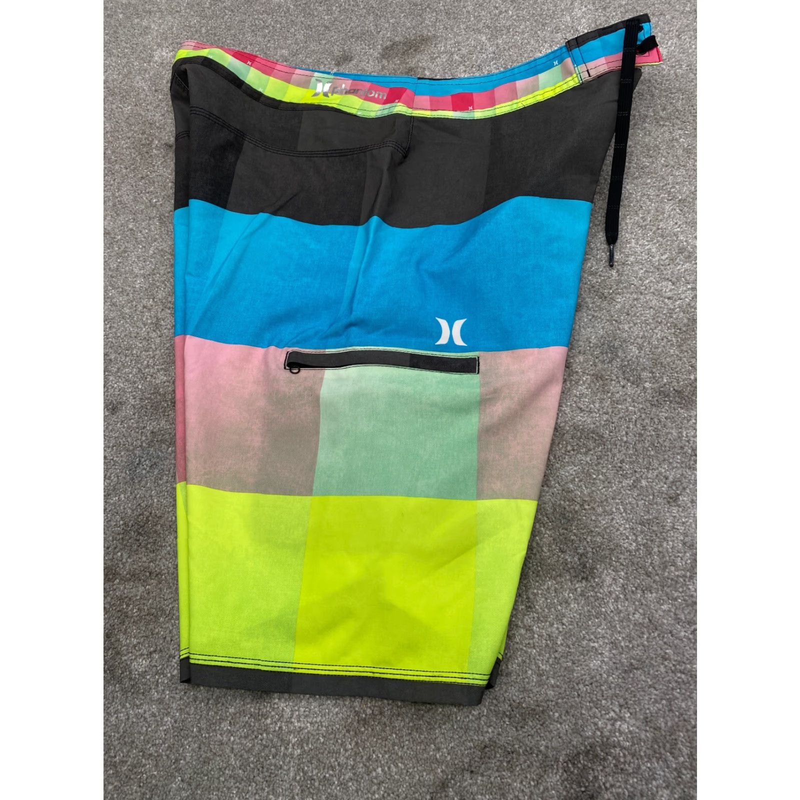 Hurley Hurley Phantom Board Shorts Men’s 32 Striped Swim Trunks Drawstring Pockets Multicolor Beach Colorful 90s Mens Size US 32 / EU 48 - 6 Thumbnail