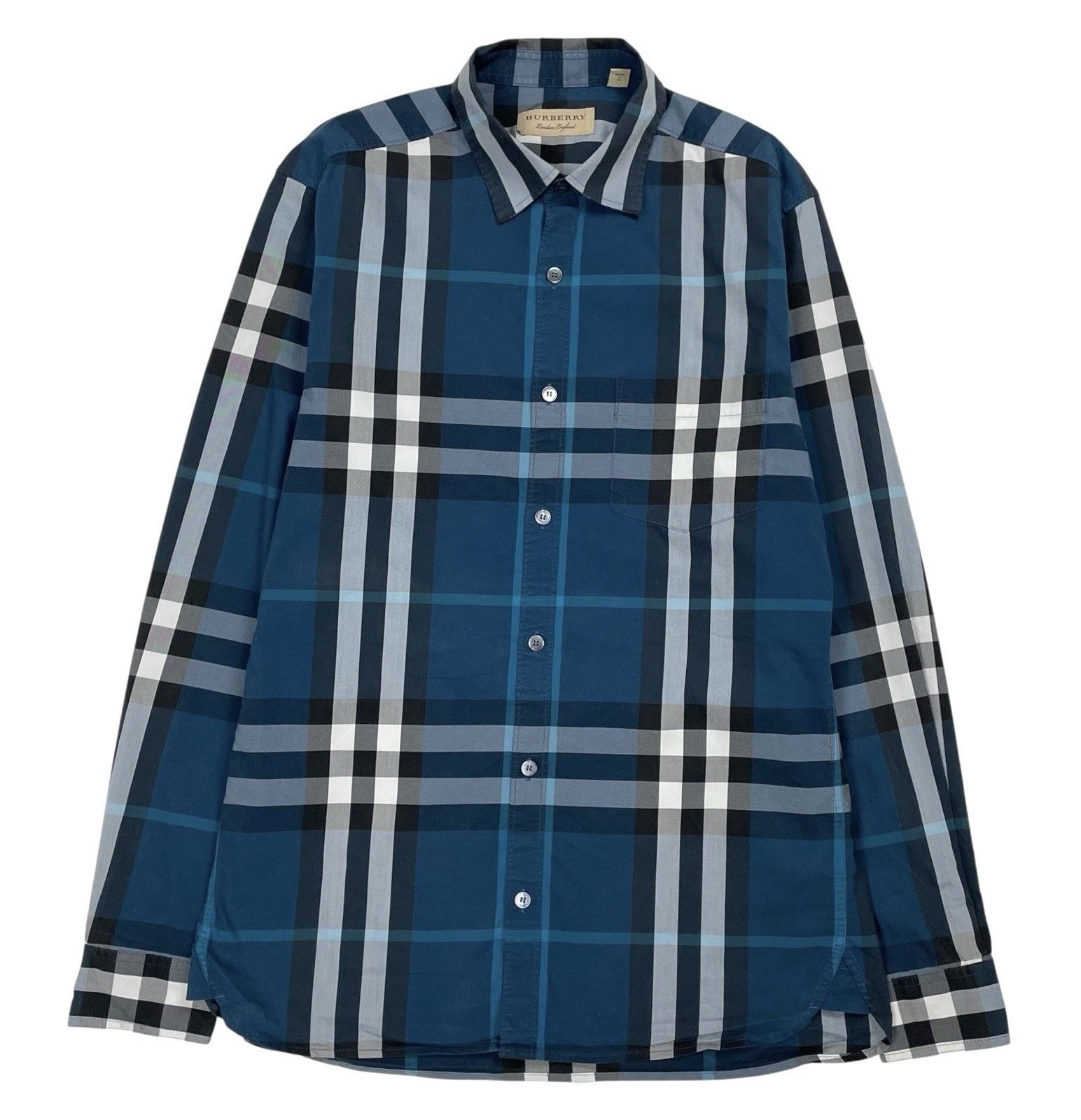 Burberry Burberry Shirt Nova Check Mens Small Blue S Size US S / EU 44-46 / 1 - 1 Thumbnail