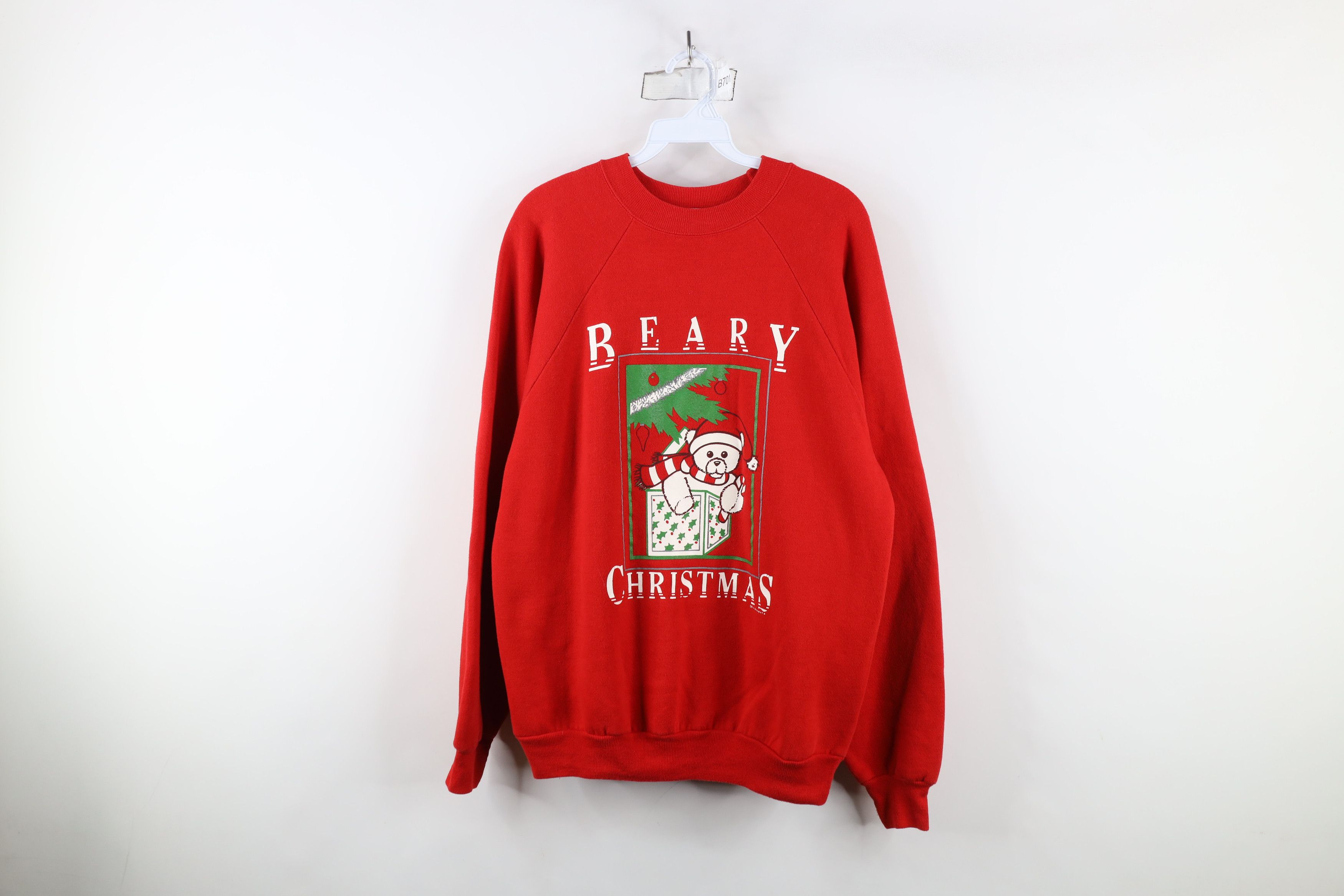Vintage Vintage 90s Streetwear Teddy Bear Beary Christmas Sweatshirt Size XL / US 12-14 / IT 48-50 - 1 Thumbnail
