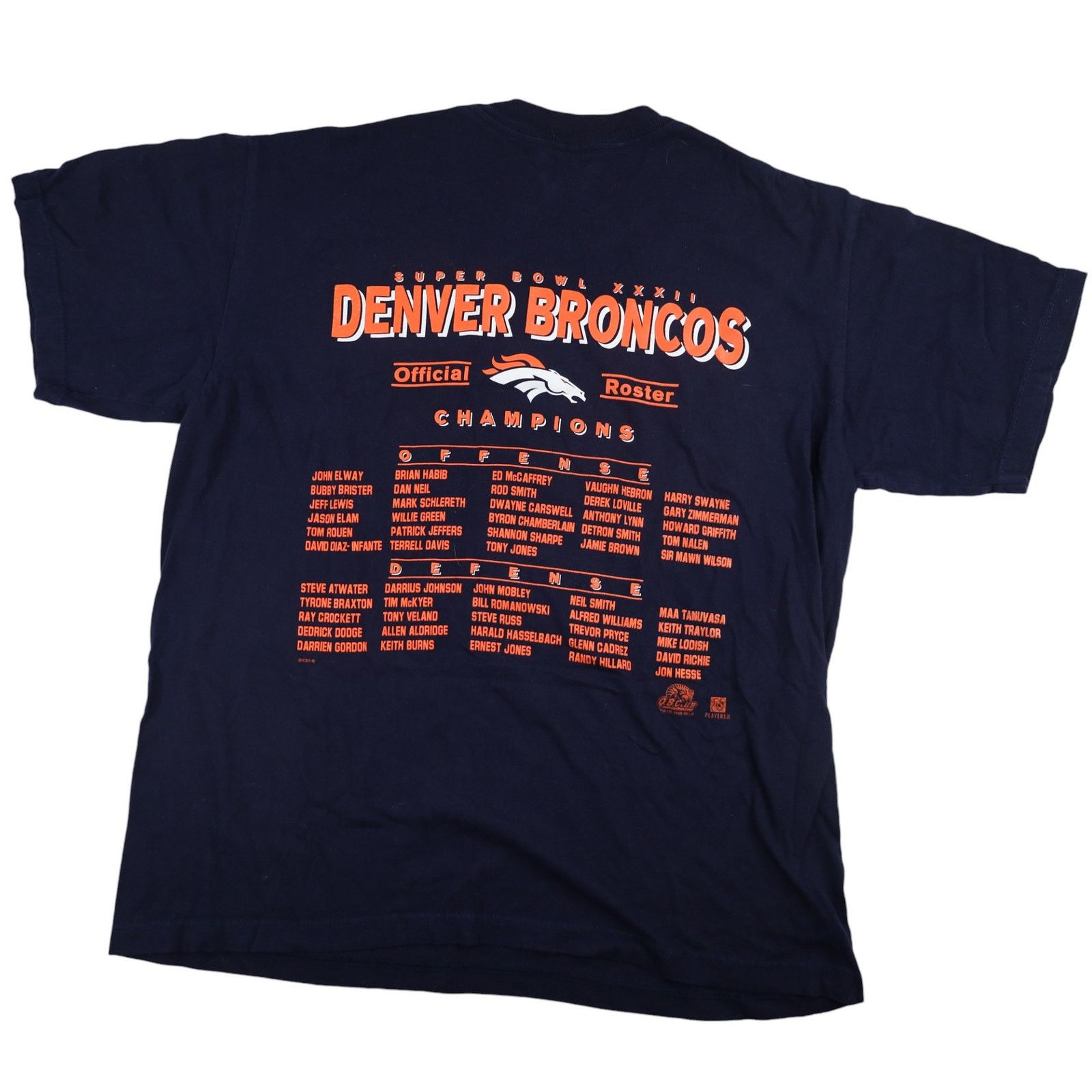 NFL × Vintage Vintage 90s Denver Broncos Champions Roster Graphic T Shirt Size US L / EU 52-54 / 3 - 8 Thumbnail