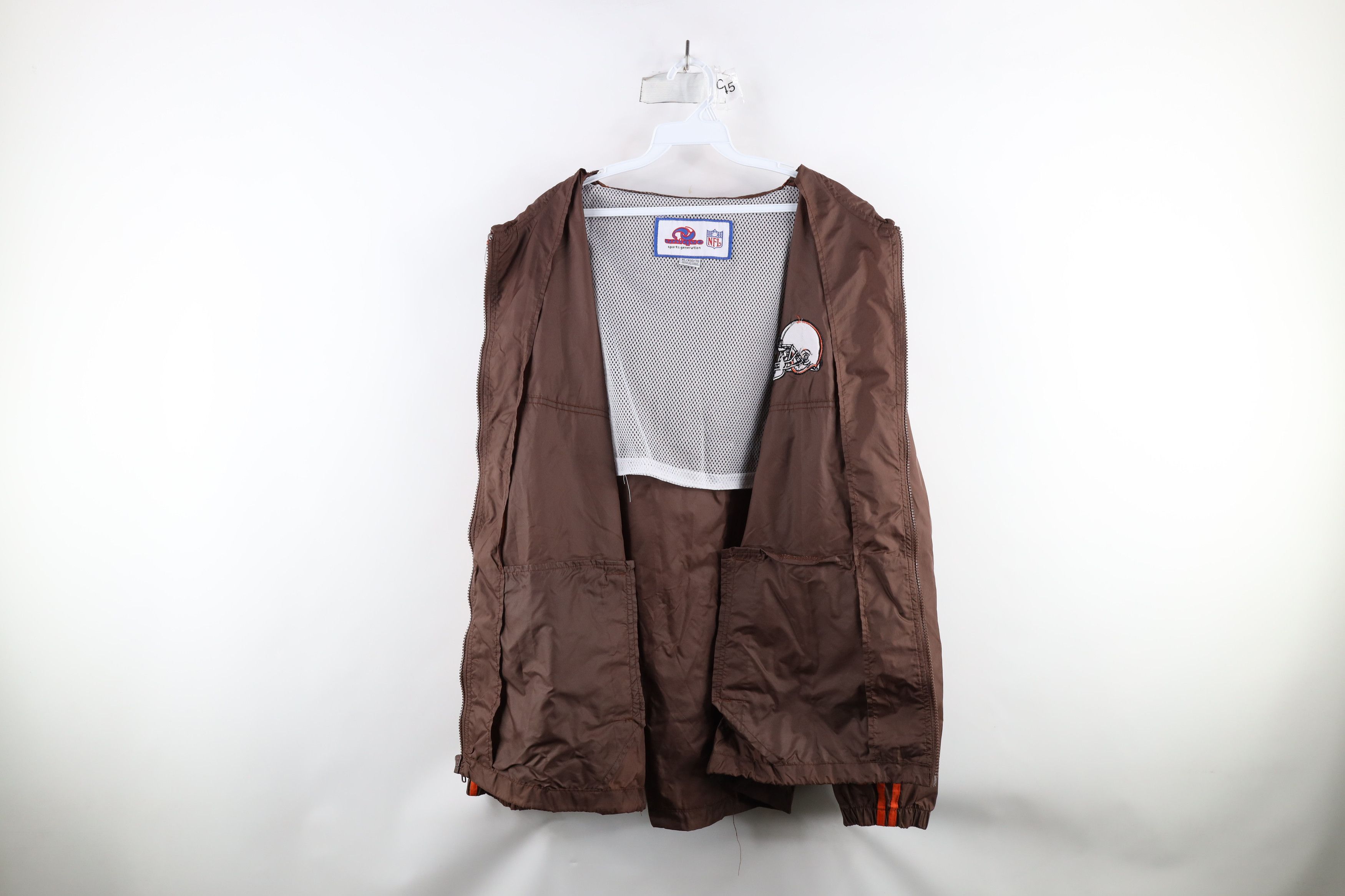 Vintage Vintage 90s Browns Football Hooded Windbreaker Jacket Size US XL / EU 56 / 4 - 10 Thumbnail