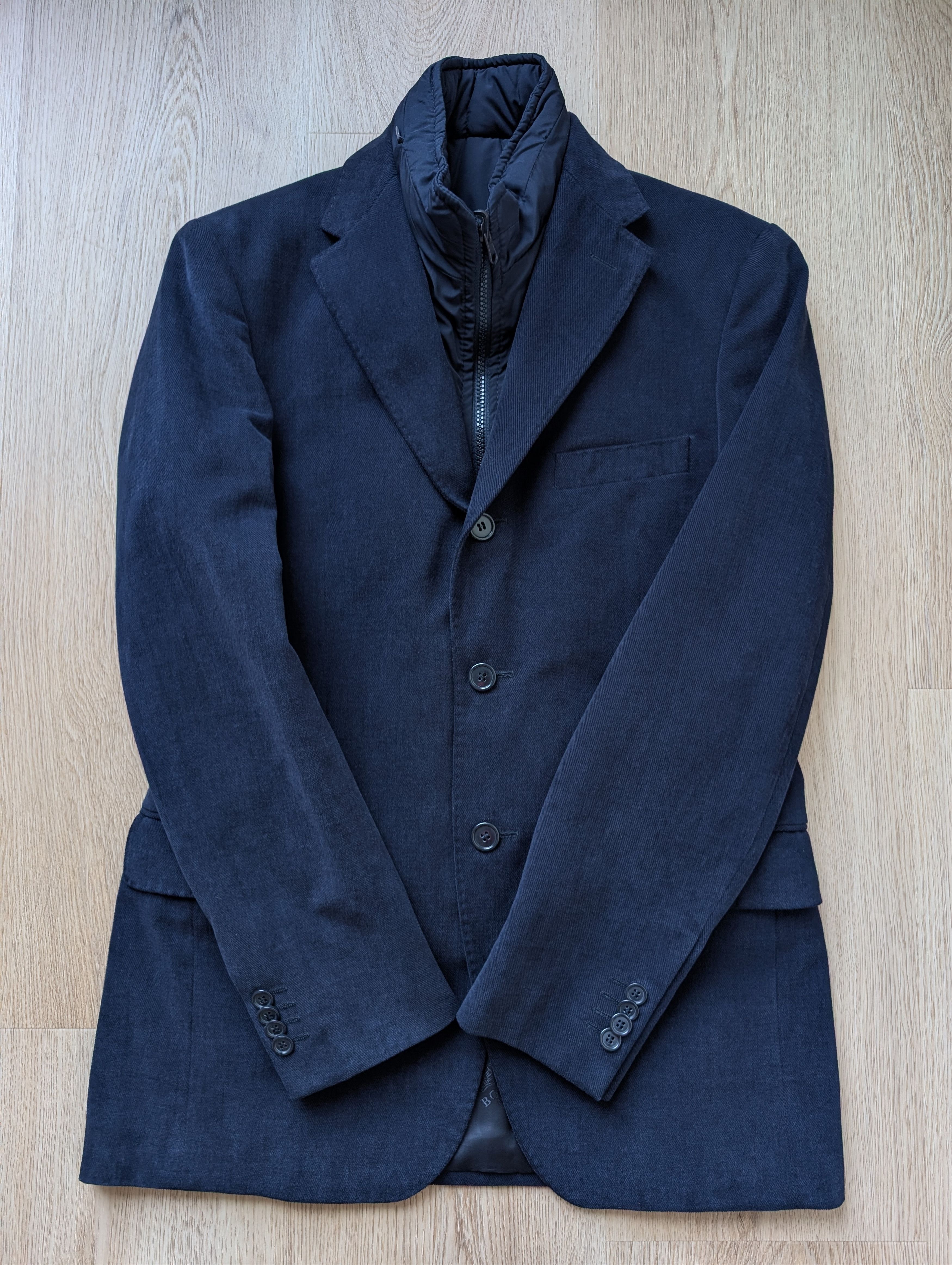 Boggi Boggi Milano Cotton Blazer Sport Coat Jacket With Inner Vest Size 46R - 5 Thumbnail