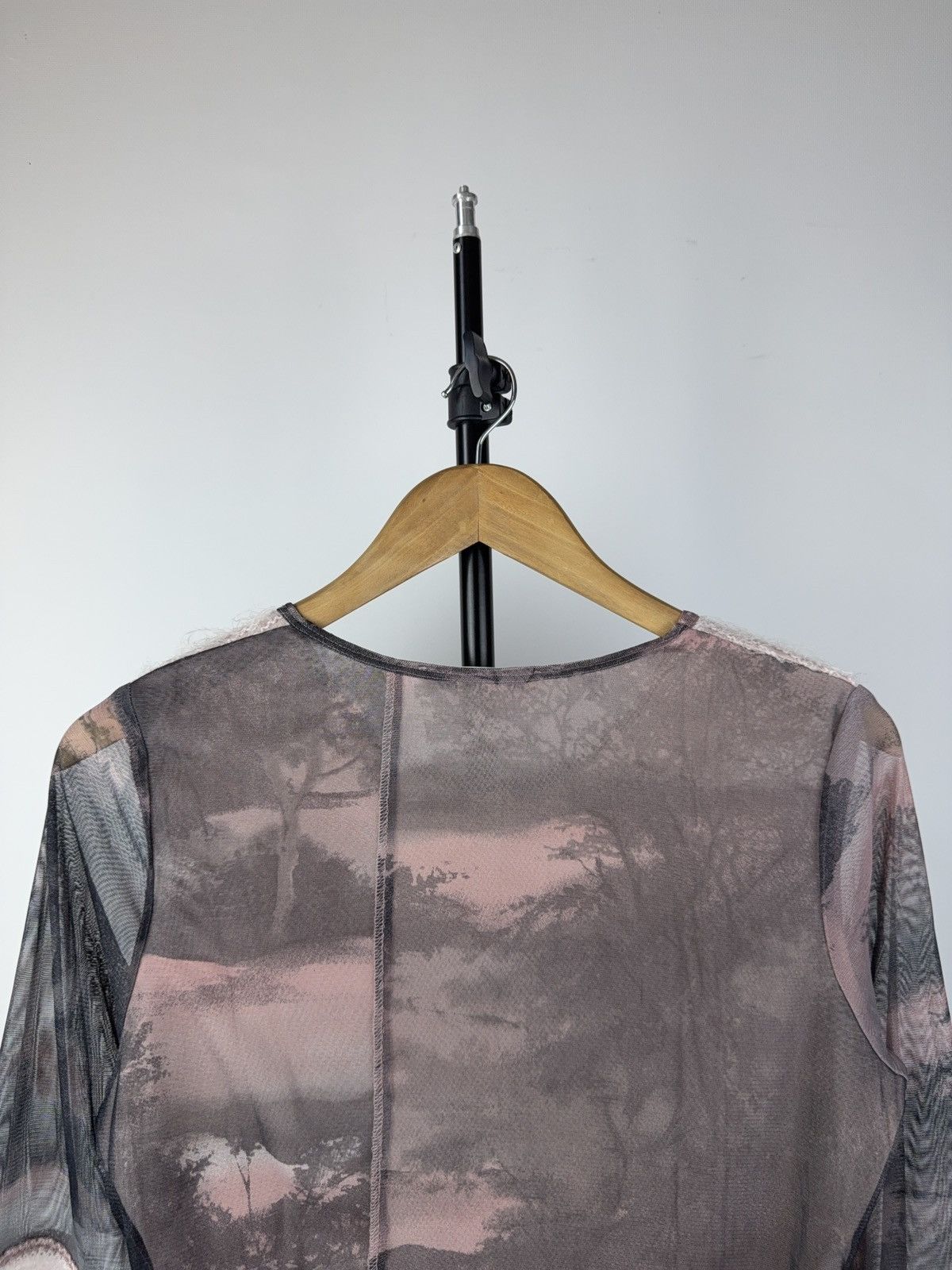 Designer STYLE ❗️Avant Garde Retro Punk Rock Emo Mesh Top Blouses Size M / US 6-8 / IT 42-44 - 8 Thumbnail