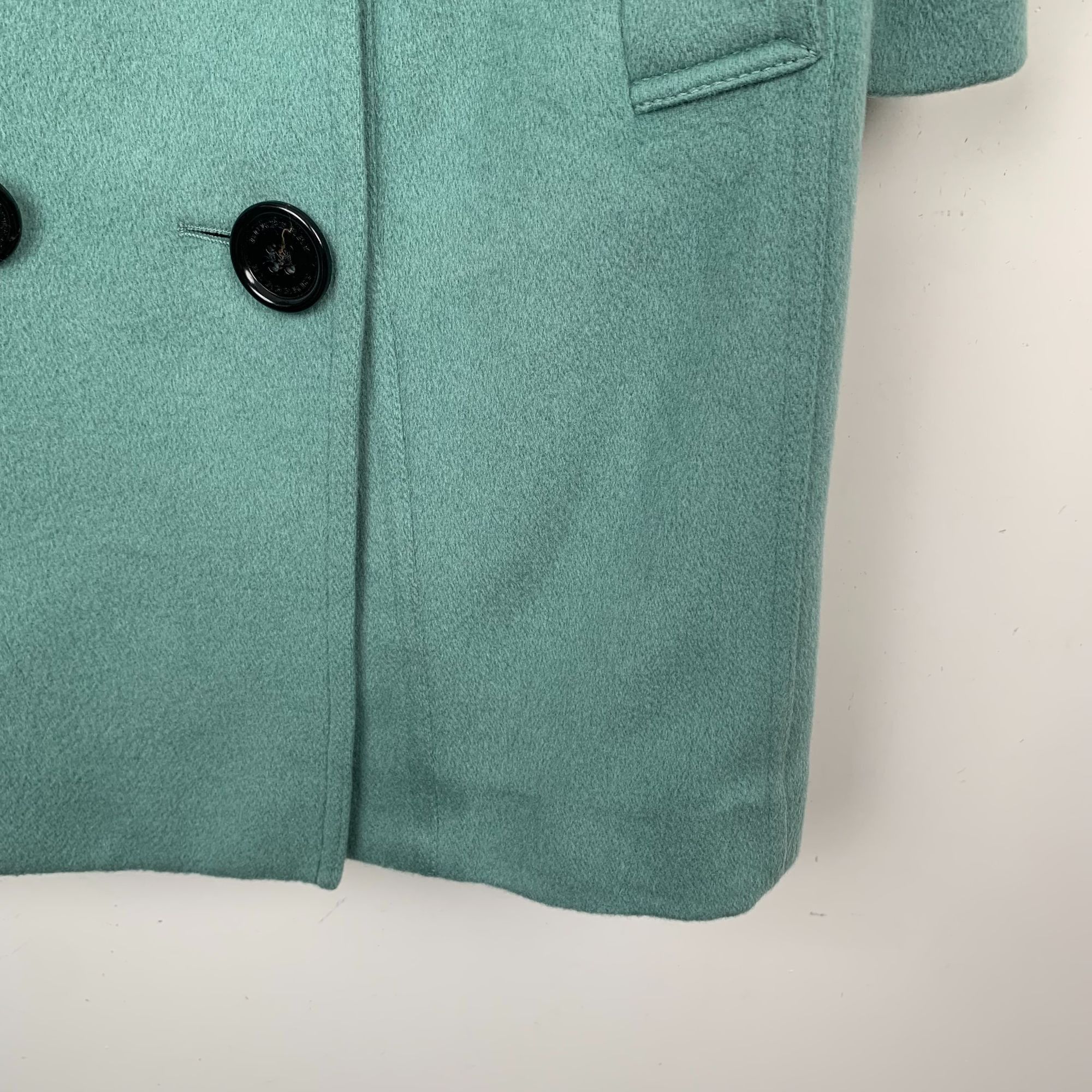 Burberry Burberry Green Cashmere Belted Coat (Size 38) Size XS / US 0-2 / IT 36-38 - 5 Thumbnail