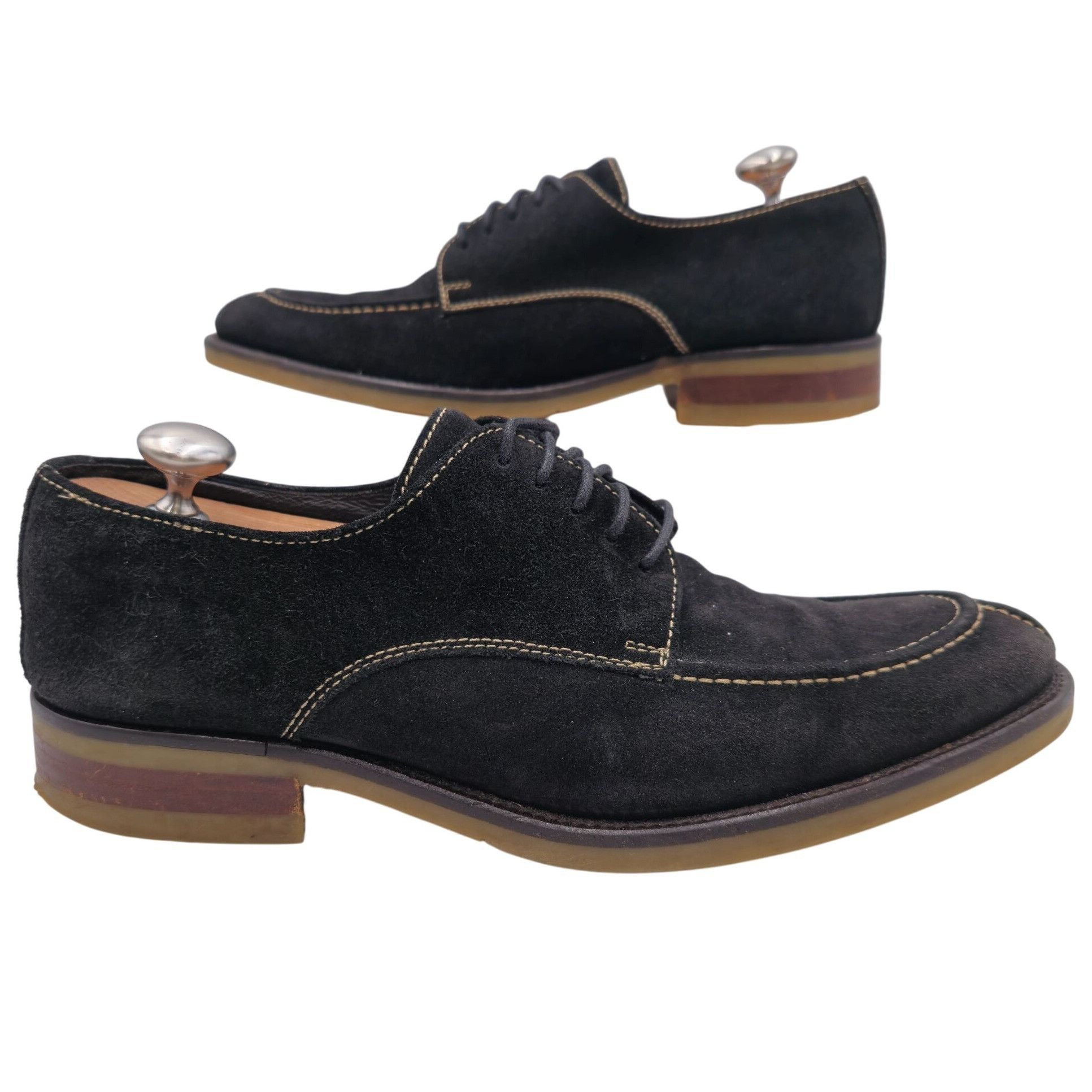 Donald Pliner Donald J. Pliner Italy Men's size 9.5M Black Suede Dress Sho Size US 9.5 / EU 42-43 - 7 Thumbnail