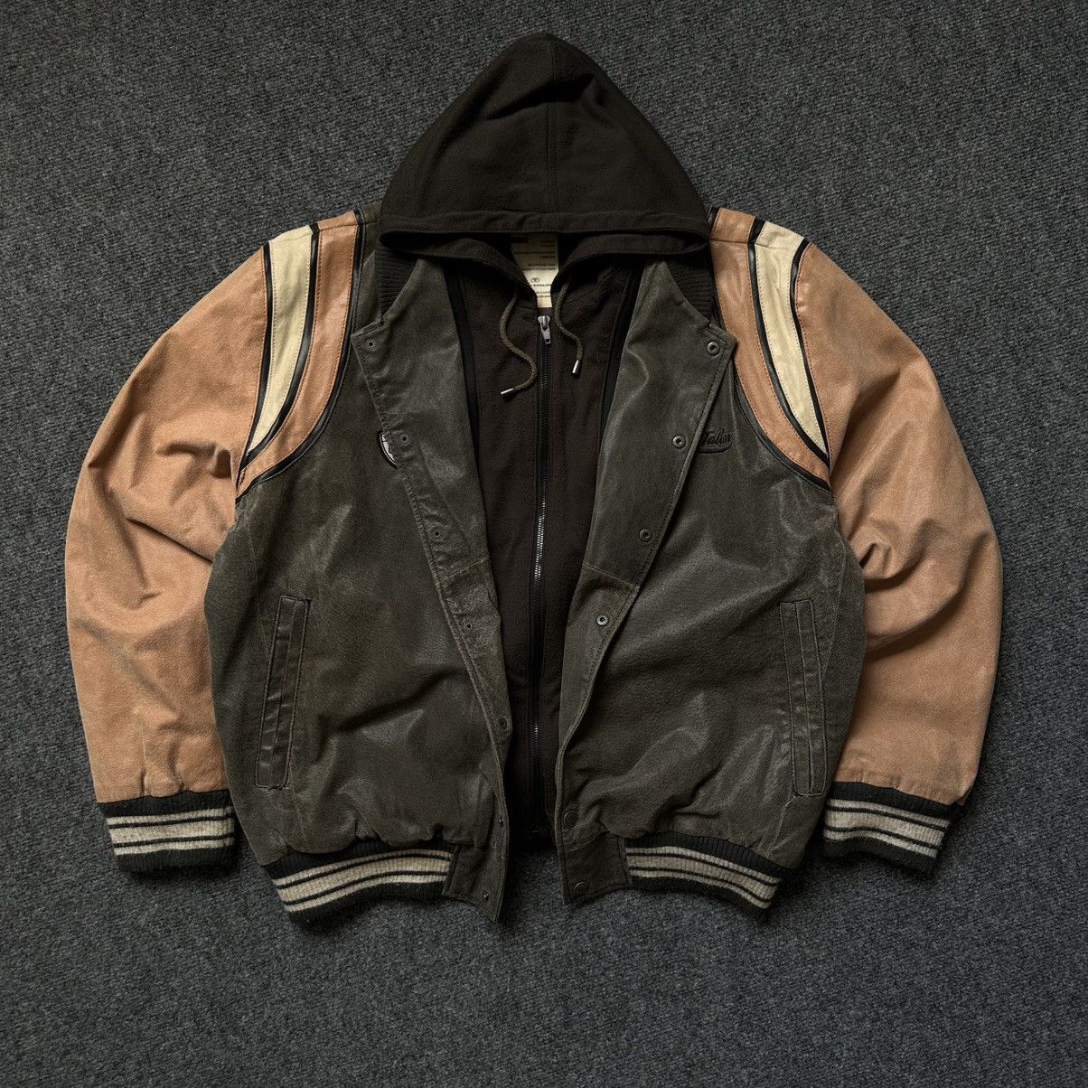 20471120 VTG Mans Leather Jacket With Hood Tom Tailor Size XL Hype Size US XL / EU 56 / 4 - 2 Thumbnail