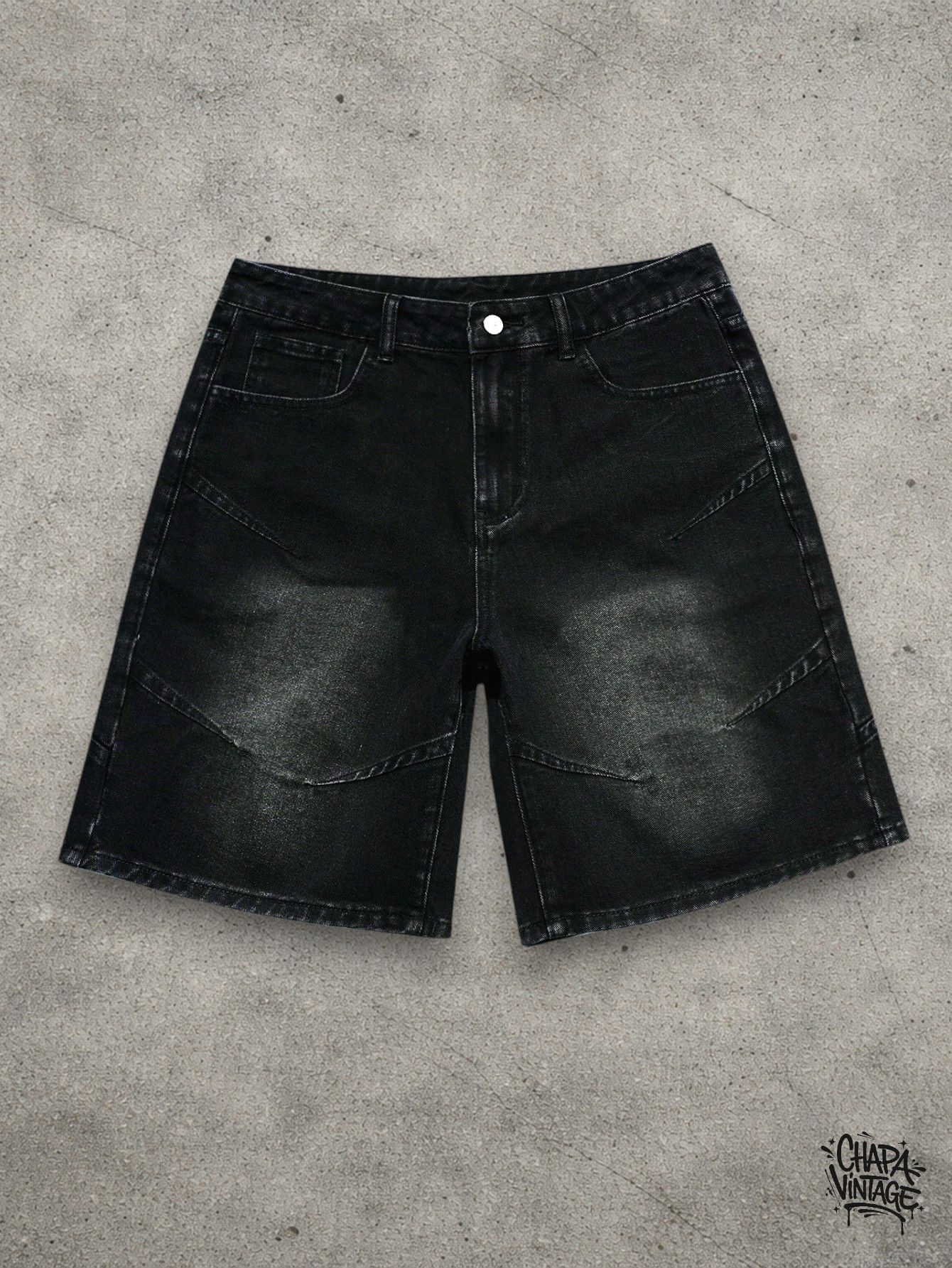 Japanese Brand Washed dark shorts Size US 32 / EU 48 - 2 Thumbnail