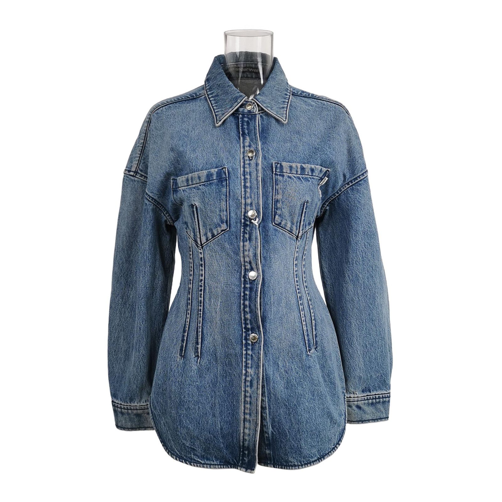 Alexander Wang Alexander Wang Paneled Denim Jacket Size 2 Size XS / US 0-2 / IT 36-38 - 1 Thumbnail